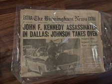 The Birmingham News EXTRA Nov 22, 1963 JFK Assassinated; Johnson Takes Over picture