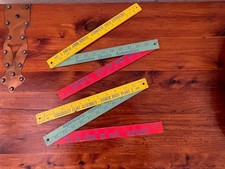 2 Vintage foldable wood yardsticks Flint MI Chevrolet Plant 2 Fisher Body picture