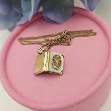 PIKE Antique Vintage Book Locket PI KAPPA ALPHA GF Chain Fraternity Lavalier picture