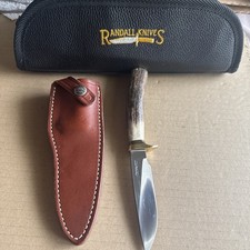 Randell Modle 26 Stag Handle Stainless Steel . Period With Original Sheath.USA picture
