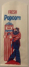 Vintage 1940s Circus Clown Popcorn Bag 🎪 Carnival Cellophane Concession NOS picture
