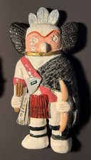 Vintage 1996 Holly Ent Plaster Plaque Southwestern Warrior Kachina Figure Bow picture