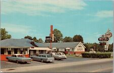 1960s NASHVILLE Tennessee Postcard CARTEL MOTEL & RESTAURANT Street View -Unused picture
