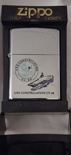 ZIPPO 2000 USS CONSTELLATION CV-64 CHROME  LIGHTER IN BOX picture