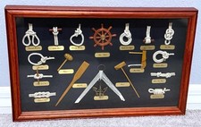 Vintage Nautical Knot Shadow Box Sailor Knots Ship Wheel Anchor Maritime Decor picture