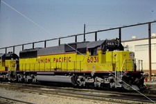Union Pacific UP 6031 original 35mm photo slide ✶ MAY 1987 Stockton, CA picture