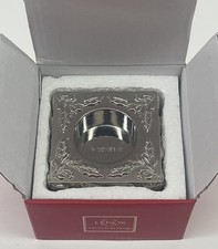 Lenox Silverplated Gift Box Votive Candle Holder Christmas Holiday Decor w/ Box picture