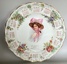 Antique McNicol Carnation 1910 Gibson Girl Ad Calendar Plate JF Turner Augusta picture