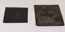 Two Antique Tin Types of Pretty Young Women  picture