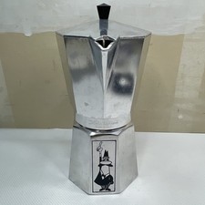 Rare XL Vtg BIALETTI Espresso Moka XL Italy Cast Aluminum 9.5” Tall 5” Width picture