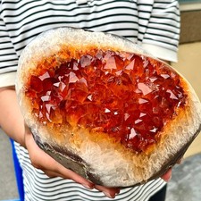 10.42LB High quality Yellow Cluster Cave Cathedral specimen restoration picture