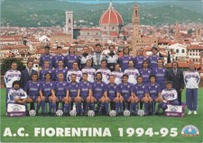 AC Fiorentina 1994-95 Team Photo Card Florence Italy Serie A Football Soccer picture