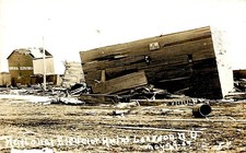 ELEVATOR CO. RUINS AFTER TORNADO, RPPC, LANGDON, ND, VINTAGE POSTCARD (AN609) picture