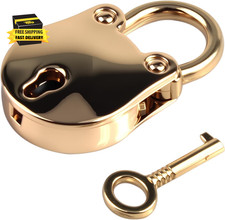 1PCS Vintage Mini Bear Padlock Key Lock Antique Style Small Key Lock (Gold) ⭐️⭐️ picture