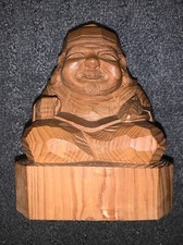 Vintage Japanese Wood Carving Old Man Nov 1987 Japan Read Desc picture