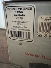 harbour lights 2005 POINT VICENTE Fresnel LENS 3rd Order #678 WORKING w COA BOX picture