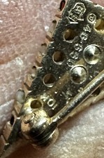 Vintage Solid 10K Gold Acacia Fraternity Member Badge Pin Pearls&gn. Pledge Pin picture