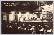 The Dark Horse Inn Bar Riverside Amusement Park Estes Park Colorado Postcard picture