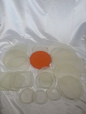 Lot of 18 Misc Vintage Tupperware Lids Multiple Sizes & Shapes picture