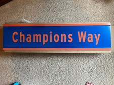 New York Knicks NYC DOT Champions Way sign 152/200 - Rare - Invoice Included picture