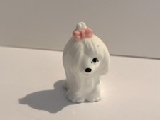 Miniature Porcelain Maltese Dog Figurine picture