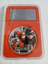 The Incredibles silver plated medallion in protective slab picture