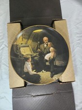 Norman Rockwell’s Light Campaign Series “Grandpa’s Treasure Chest” Plate w/ COA picture