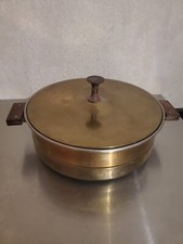 Vintage 3 Piece Copper & Metal Pot / Pan With Lid & Base. Italy. AS IS  picture