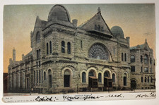 Baptist Temple Philadelphia PA Postcard Glitter 1906 Nice Town Station Postmark picture
