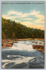 Vintage Ohiopyle Falls Youghiogheny River Linen Postcard Tichnor Bros picture