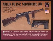 Marlin UD M42 Submachine Gun Atlas Classic Firearms Card picture
