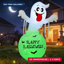 COMIN 6FT Halloween Inflatables Decorations Ghost in Bottle Yard LEDs Decor picture