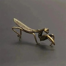 Metal Animal Ornament Home Vintage Brass Mantis Figurine Decor Fashion Gift picture
