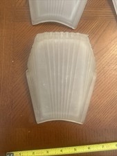 Antique Slip Shade Clear Frosted From Probably The 20S Unusually Shaped picture