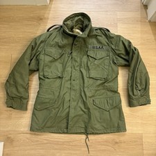 Vintage Alpha Industries M-65 Field Coat Jacket w/ Hood Mens Medium Vintage picture