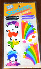 20 Removable Stickers Toots HARLEQUIN RAINBOWS by CARDESIGN 80’s Vintage SEALED picture