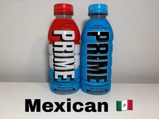 Prime Hydration MEXICAN Blue Raspberry & Ice Pop Rare Bottle Drinks 2 Lot Mexico picture