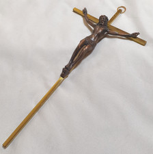 Crucifix Brass INRI Christ Jesus Religious Cross Faith Vintage Wall Hanging picture