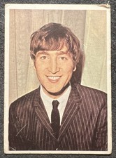 1964 TOPPS THE BEATLES COLOR CARDS JOHN LENNON #1 GOOD CORNER DINGS picture