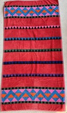VTG Royal Terry Geometric Southwestern Beach Towel Colorful Brazil 30x56 picture