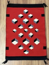 Vintage Red Southwestern rug 19”x28” picture