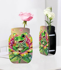 Rhinestone Frog Design Vase with 2 Glass Tubes picture