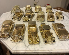 Franklin Mint 1:24 Scale Ford Gold-Plated Vintage Classic Model Car Lot picture