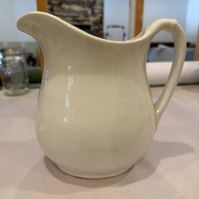 Antique Warranted Iron Stone China white ironstone wash pitcher, 19th century, picture