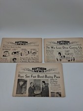 Raytheon News Company  Newspaper Lot 3 Issues April 6 & 20th June 15th 1945 Read picture