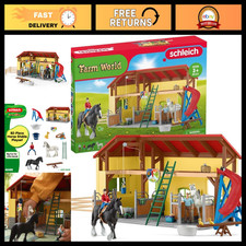 Schleich Farm World - 82Pc Horse Stable Playset - Kids Ages 3+ | 42485 picture