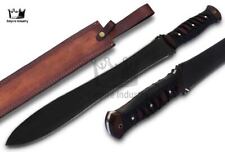 24'' Handmade High Carbon Steel Double Edge Sword, Battle Ready With Sheath picture
