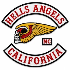 LARGE HELL'S ANGLES MC CALIFORNIA 35 CM IRON BIKER PATCH picture