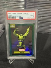 Hulk - PSA 9 2024 Topps Chrome Marvel Green Refractor /99 picture