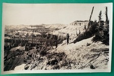 Antique - 1924 - RPPC of CEDAR BREAKS - Man with Binocs - Is it R.D. Adams ??? picture